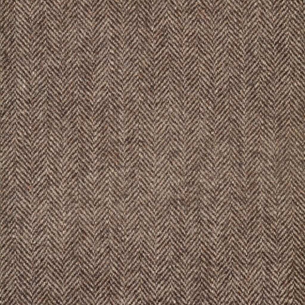 Luxury Brown Herringbone Tweed Fabric Texture